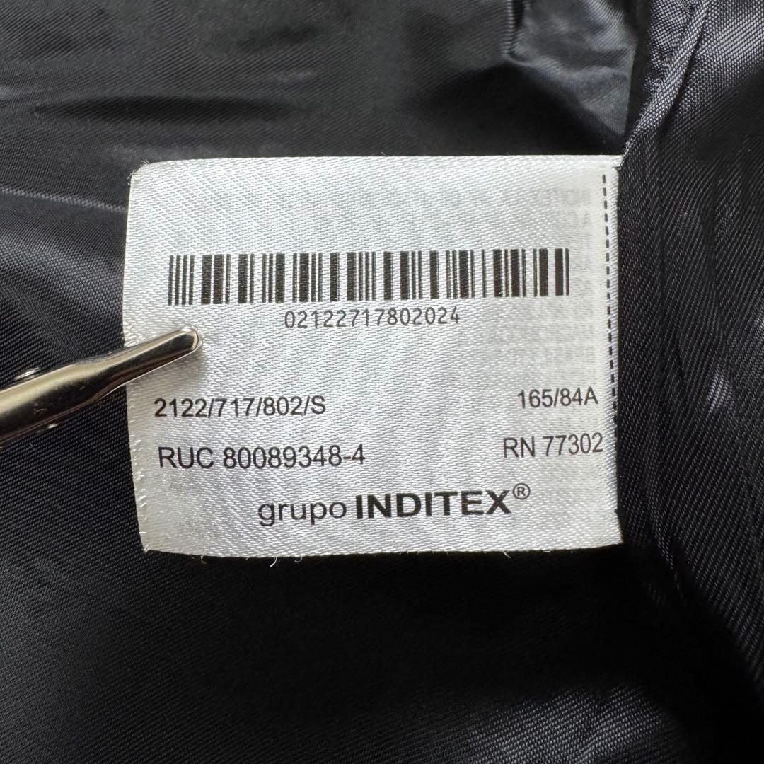 【美品】ZARA ザラ MANTECO ロングコート チェック グレー S