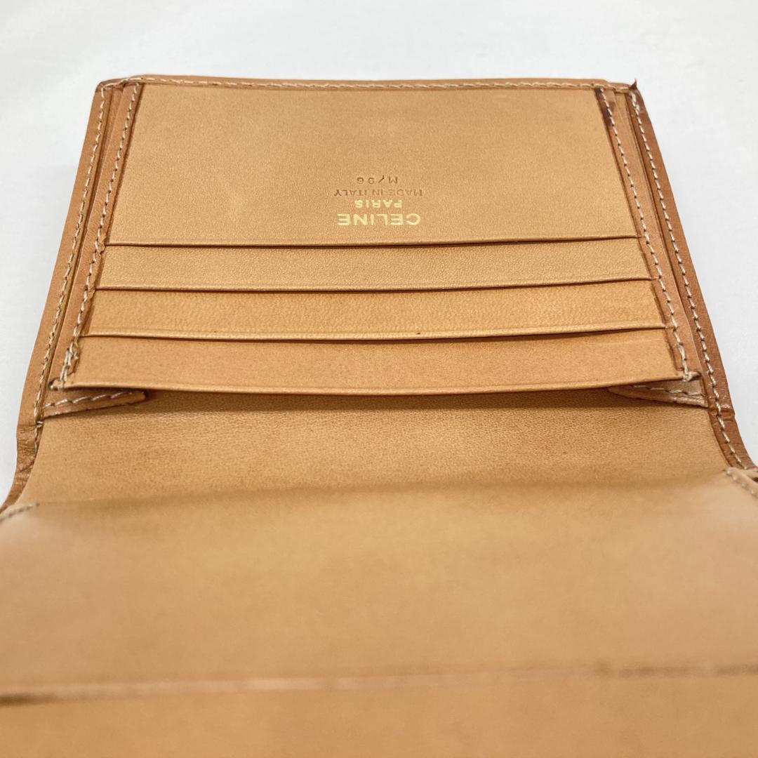 【未使用】CELINE セリーヌ マカダム柄 トリオンフ 二つ折り財布 がま口
