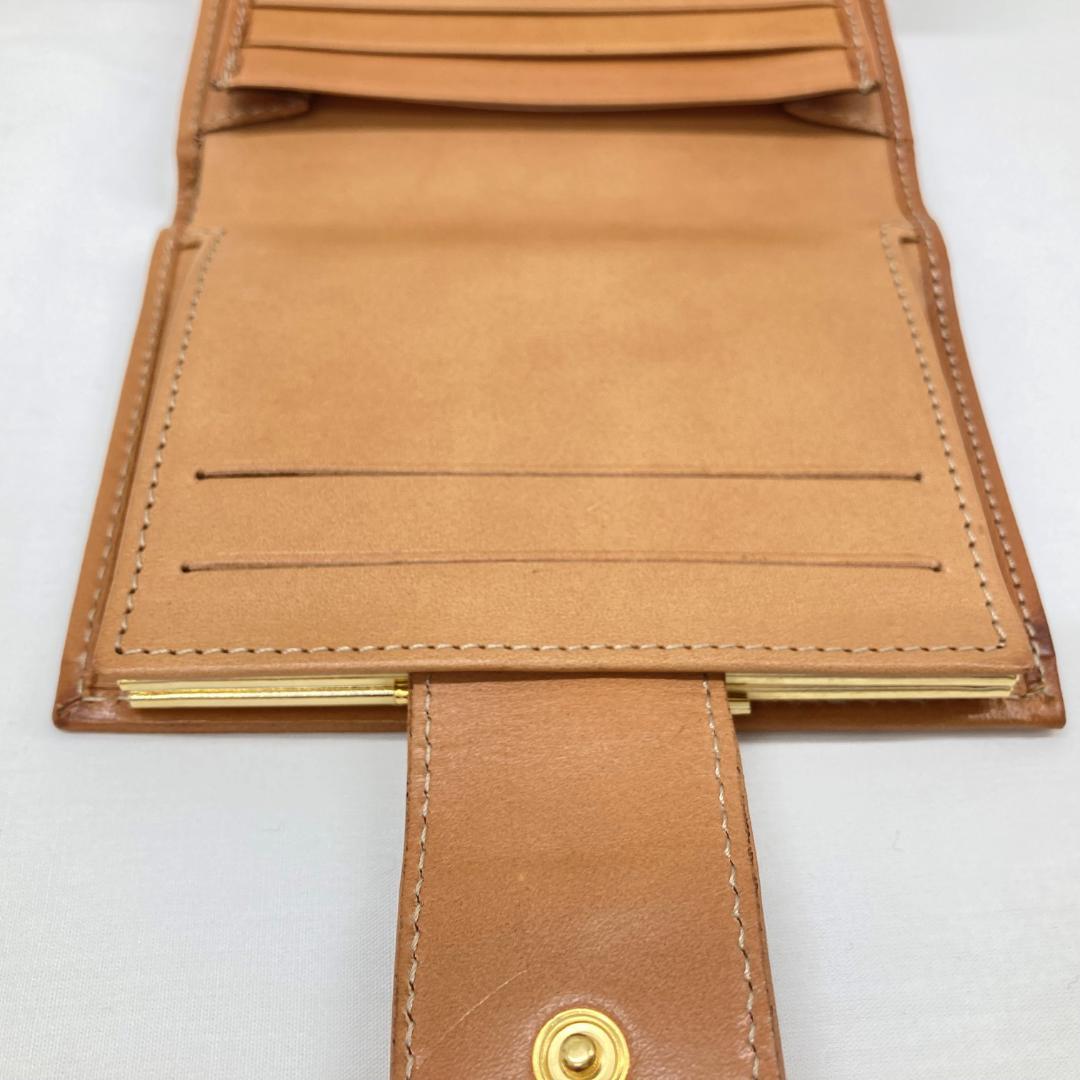 【未使用】CELINE セリーヌ マカダム柄 トリオンフ 二つ折り財布 がま口