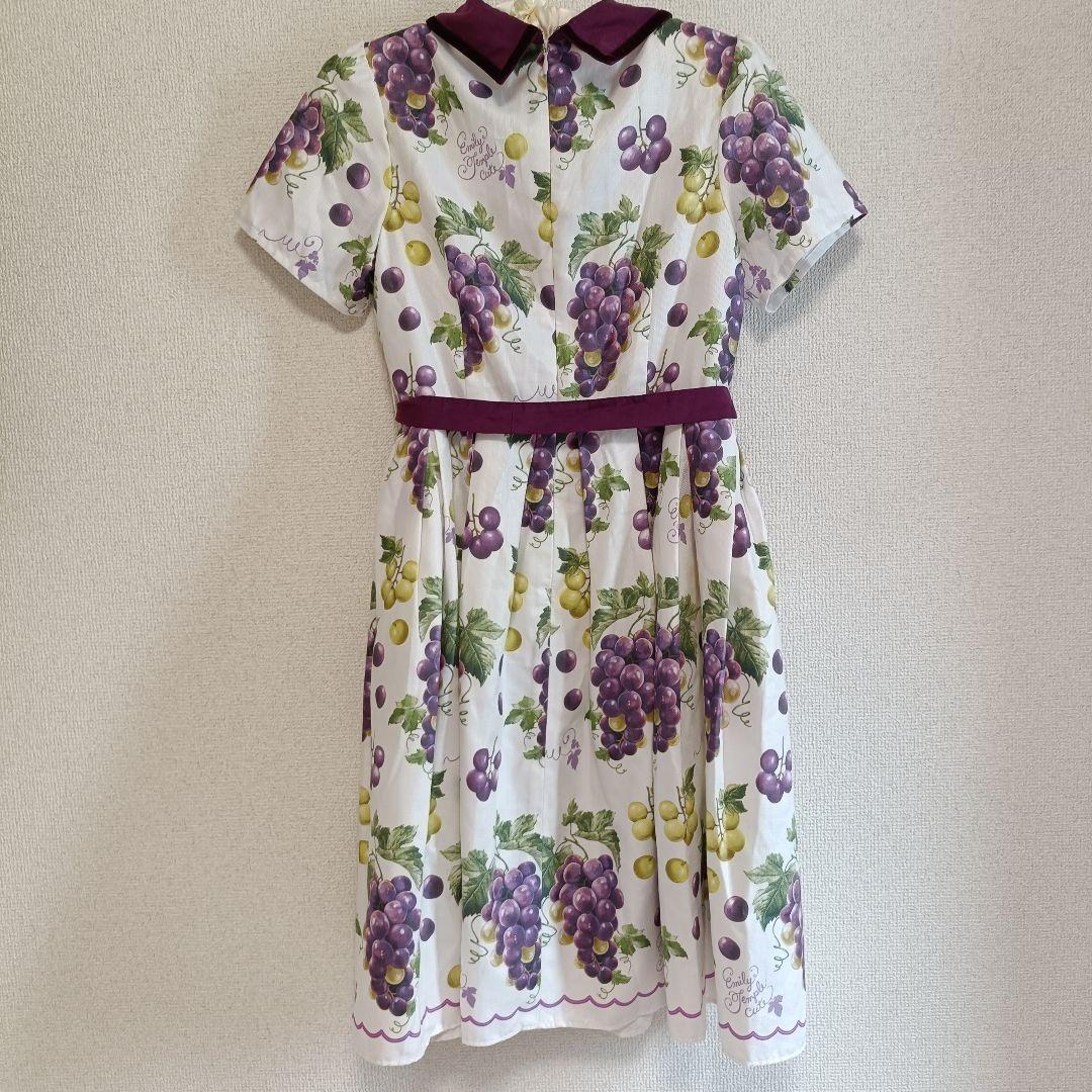 Emily temple Cute ぶどう柄シャツワンピース　grape葡萄