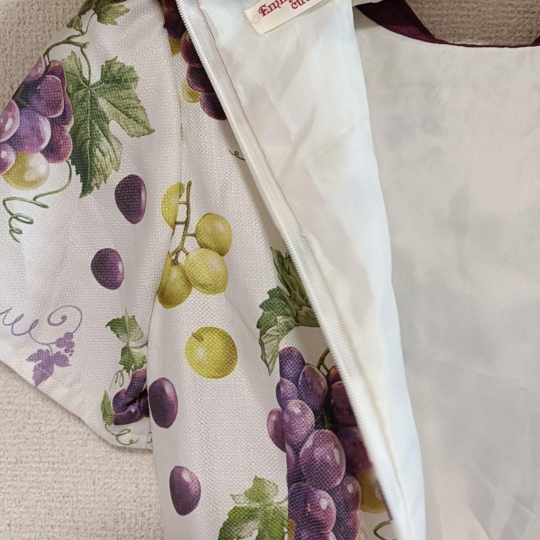 Emily temple Cute ぶどう柄シャツワンピース　grape葡萄