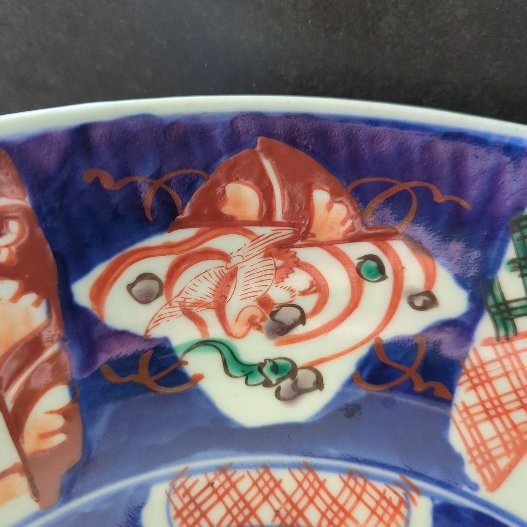 骨董品　陶芸　古道具　古伊万里　藍染付　赤絵　鳳凰　蛸唐草　花鳥色絵　三ツ組鉢
