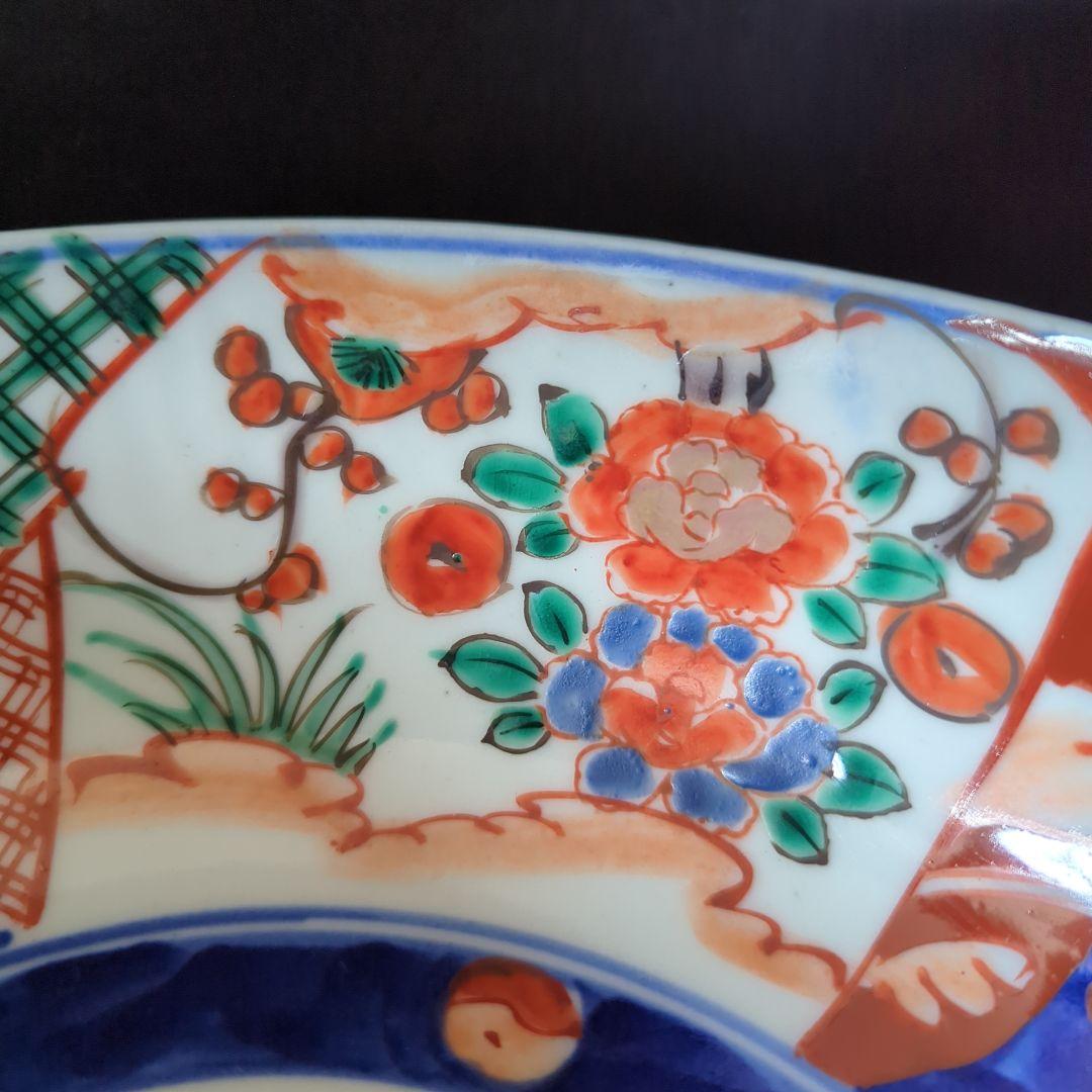 骨董品　陶芸　古道具　古伊万里　藍染付　赤絵　鳳凰　蛸唐草　花鳥色絵　三ツ組鉢