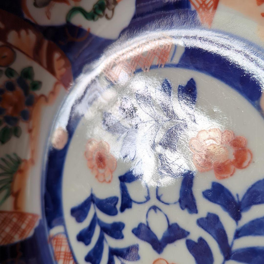 骨董品　陶芸　古道具　古伊万里　藍染付　赤絵　鳳凰　蛸唐草　花鳥色絵　三ツ組鉢