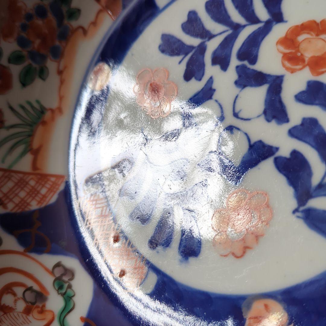 骨董品　陶芸　古道具　古伊万里　藍染付　赤絵　鳳凰　蛸唐草　花鳥色絵　三ツ組鉢