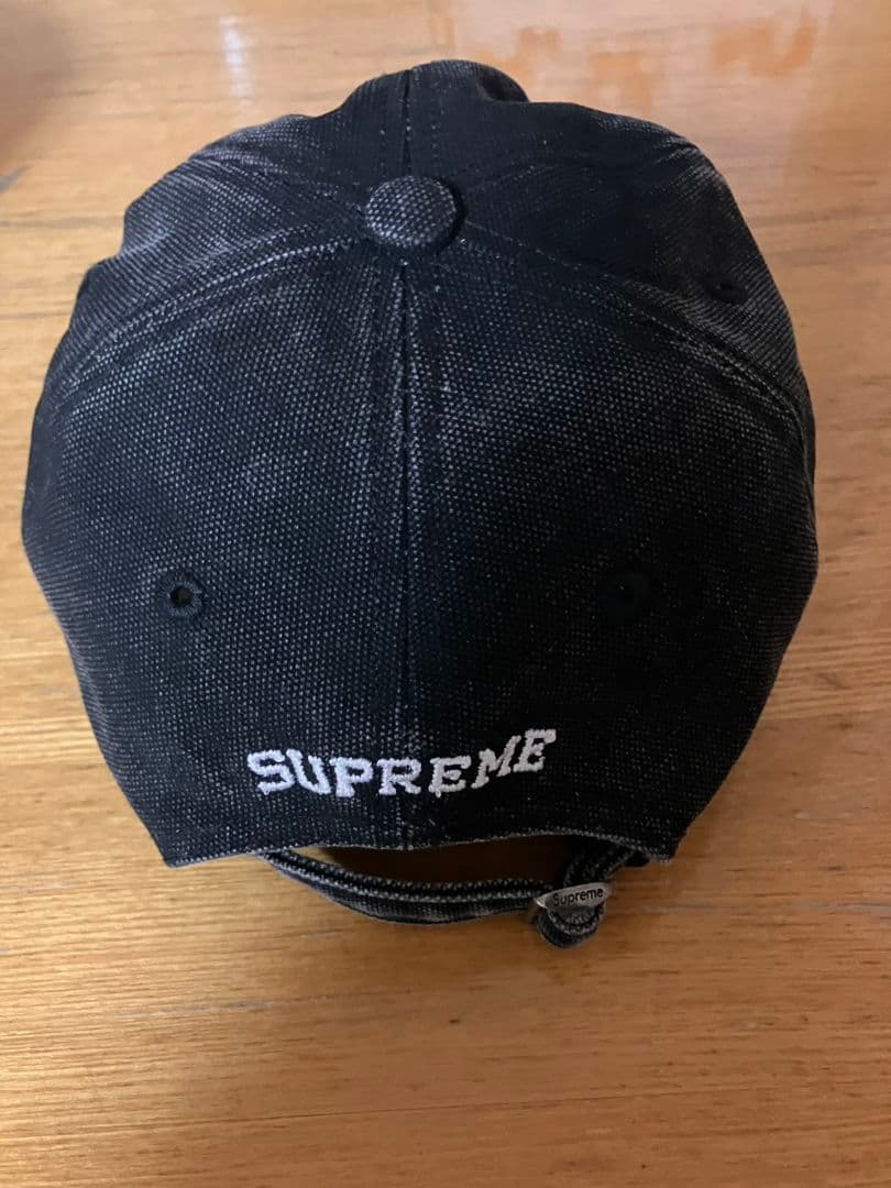 SUPREME 刺繍Sロゴ ベースボールキャップ 黒