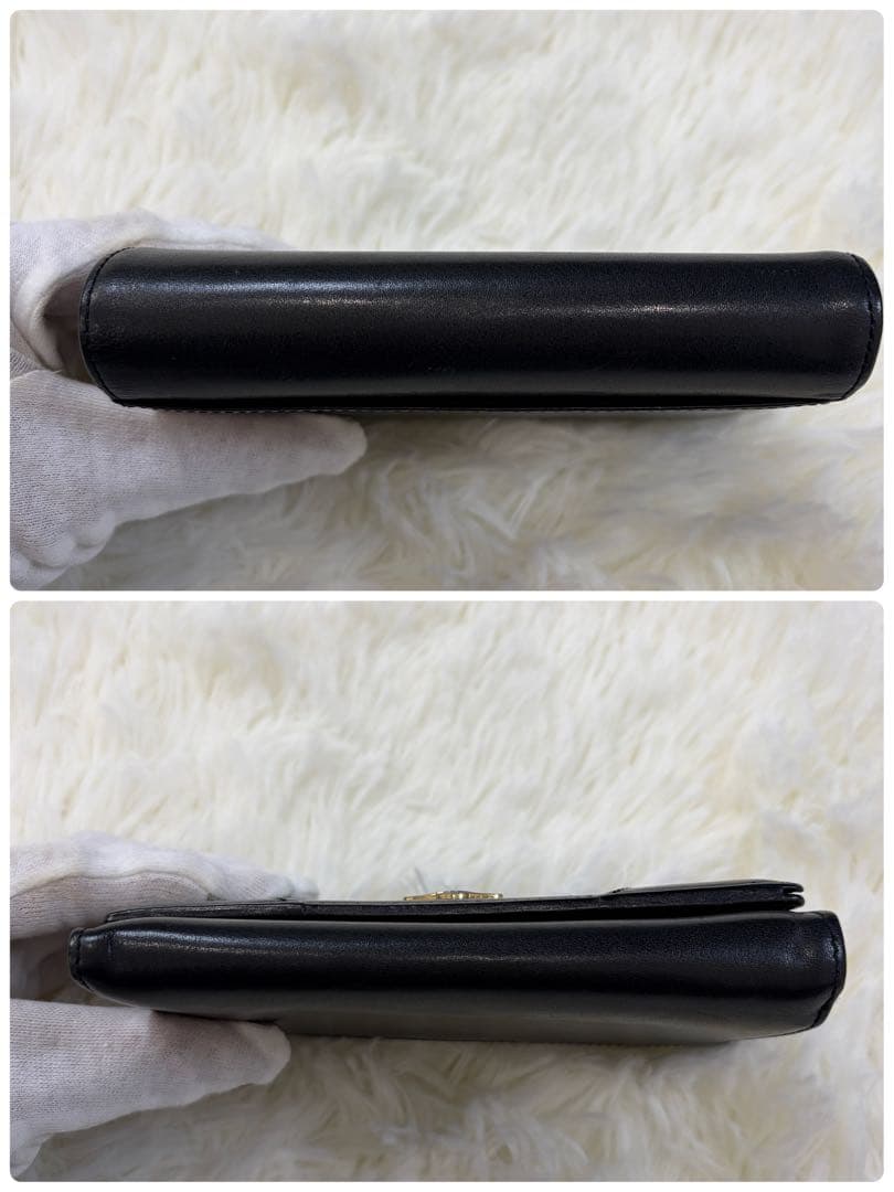 ヴィヴィアンウエストウッド レザー 二つ折り財布 オーブ ブラック×レッド