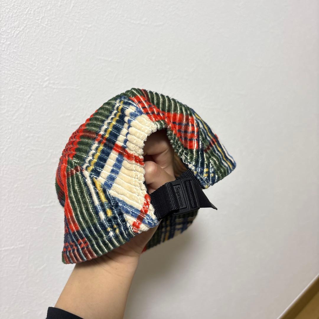 Supreme コーデュロイ チェックキャップ
