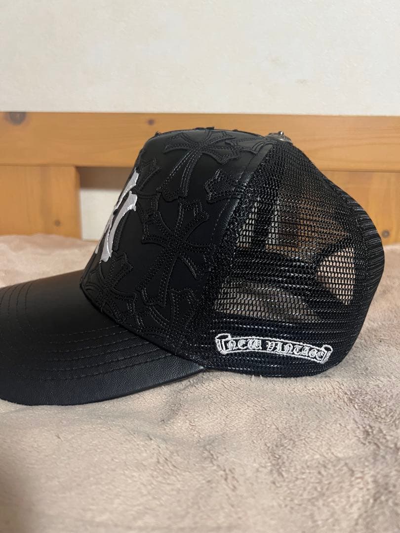 帽子 NEWVINTAGE CROSS EMBLEM LEATHER MESH CAP