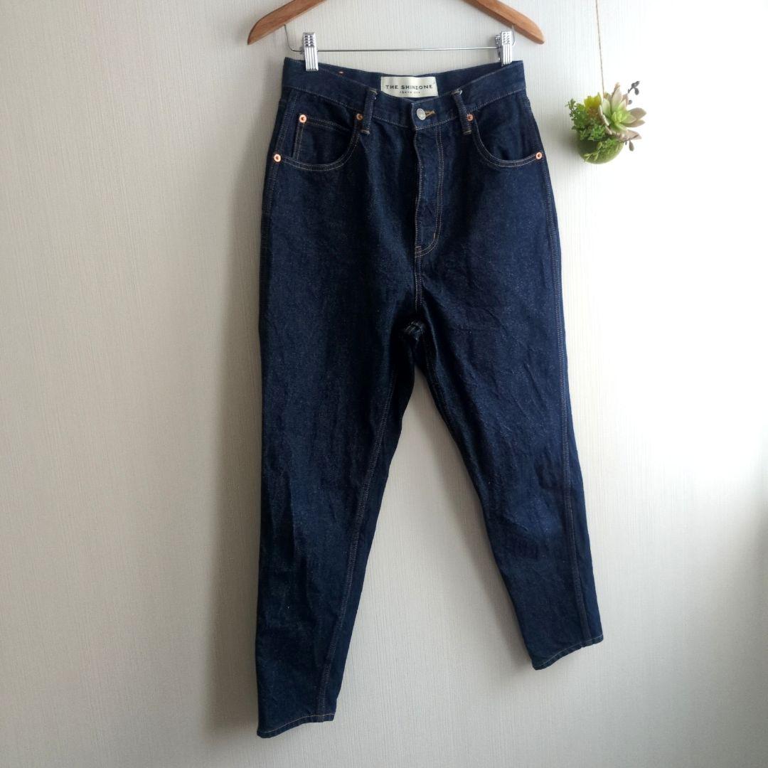 美品 ザシンゾーン 38 キャロットデニム 19SMSPA68 濃紺 日本製
