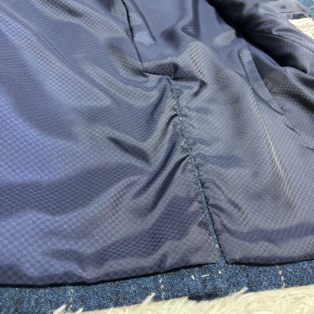美品　ハリスツイード　OXFORD CLASSIC テーラードジャケット　青