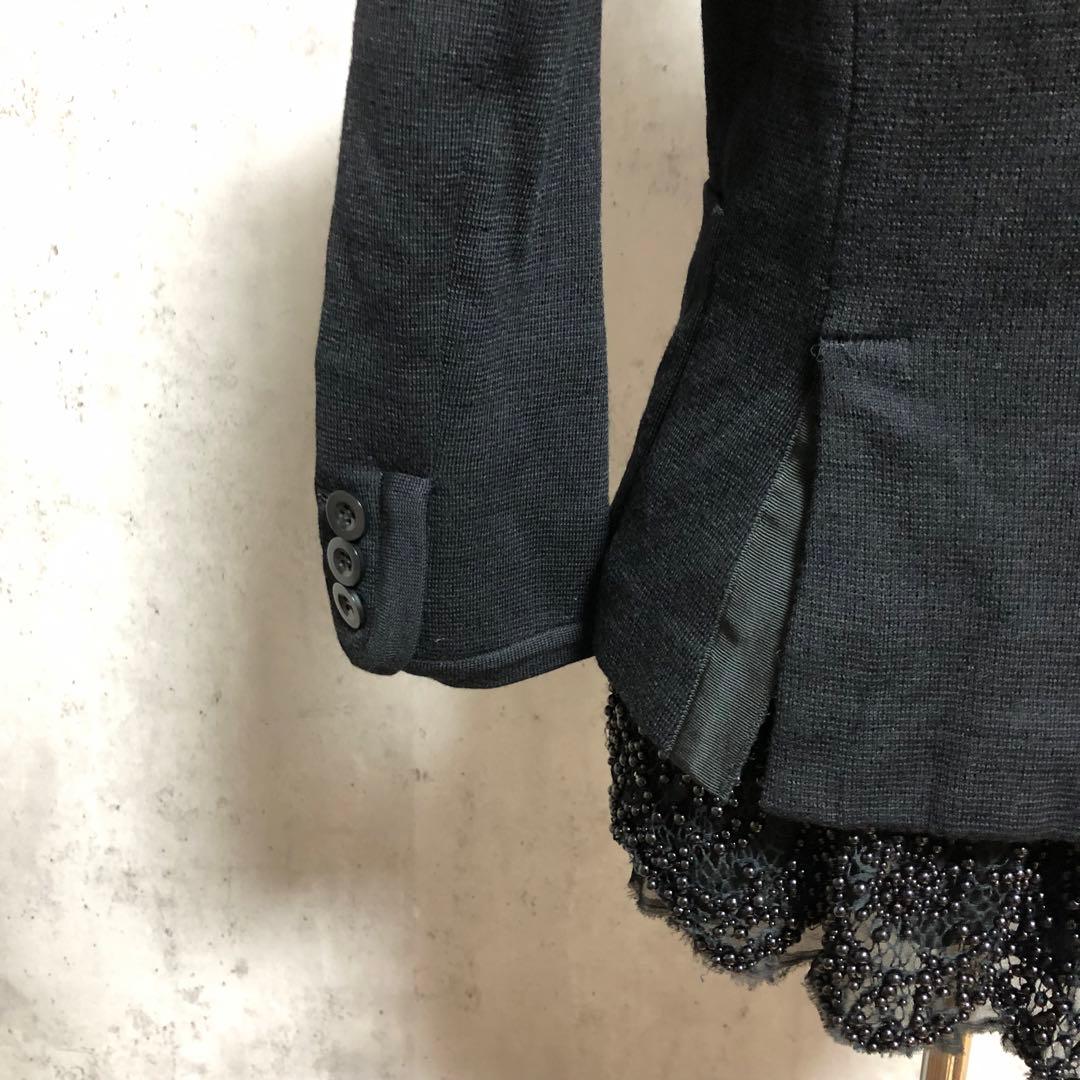 sacai ビーズキャミ付　ニットテーラードジャケット
