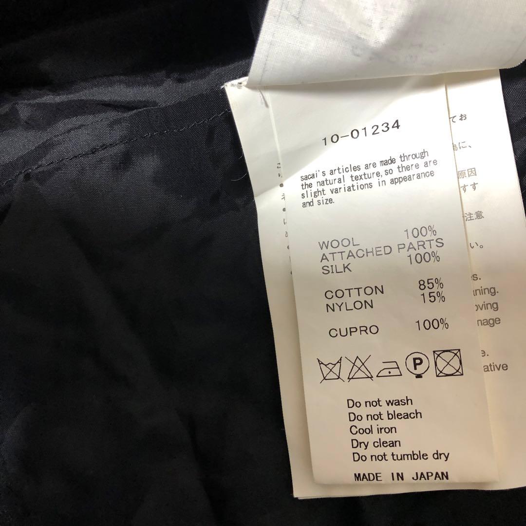 sacai ビーズキャミ付　ニットテーラードジャケット