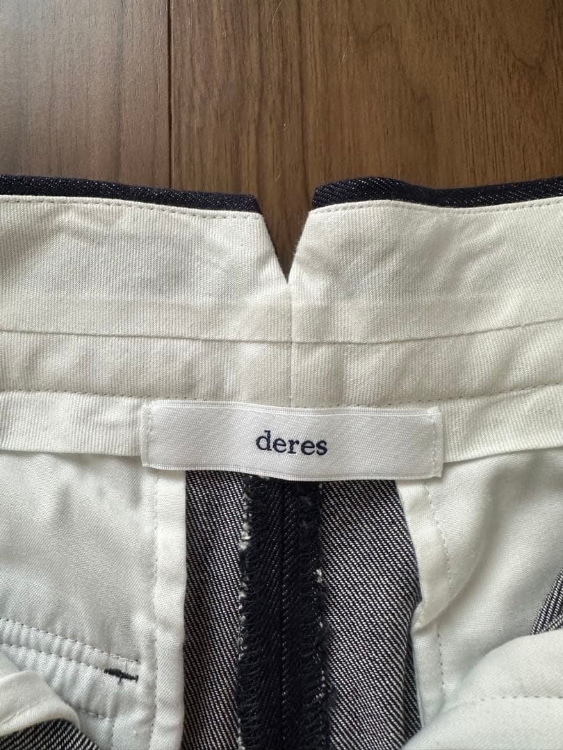 deres シルクデニムパンツ ダークブルー