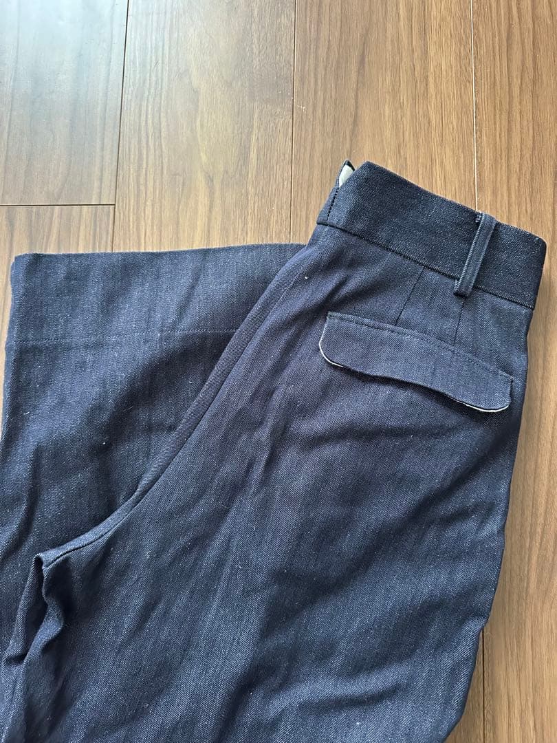 deres シルクデニムパンツ ダークブルー