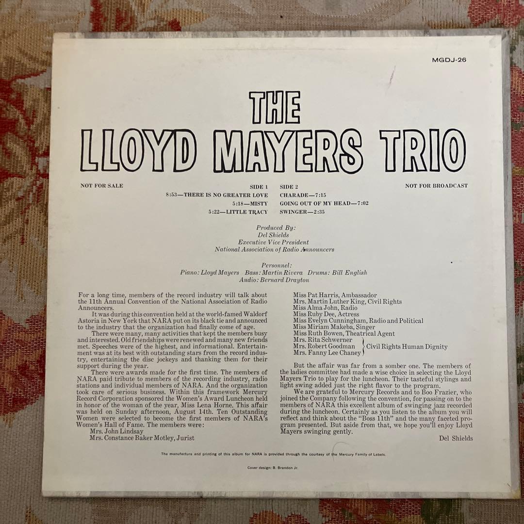 THE LLOYD MAYERS TRIO レコード