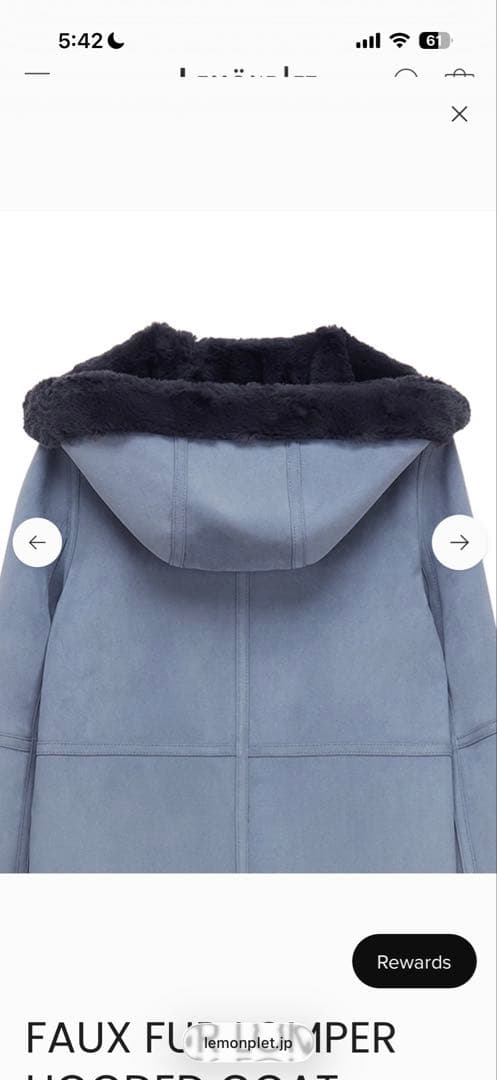 ジャケット・アウター Lemonplet FAUX FUR LOMPER HOODED COAT