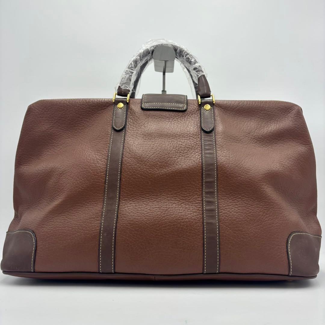 未使用品　Rudolph VALENTINO ボストンバッグ レザー　ブラウン