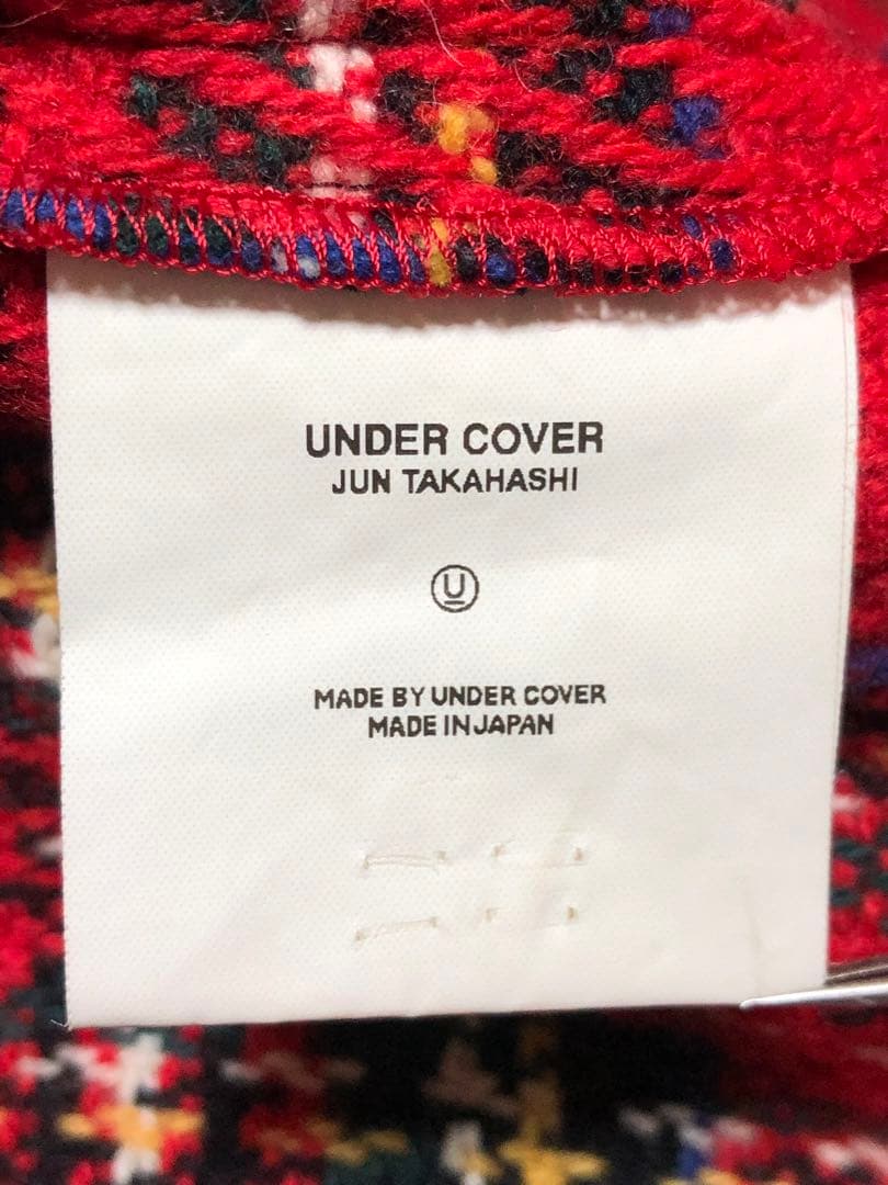 【美品】UNDERCOVER タータンチェック ダッフルコート 赤 S‐M