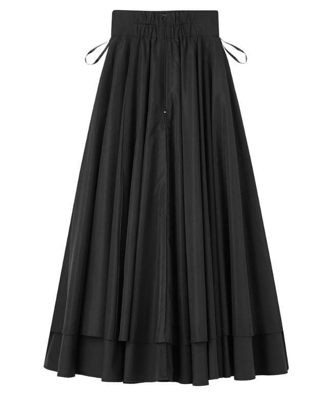 S 新作 新品 JENNE クール素材ボリュームドレススカート ブラック