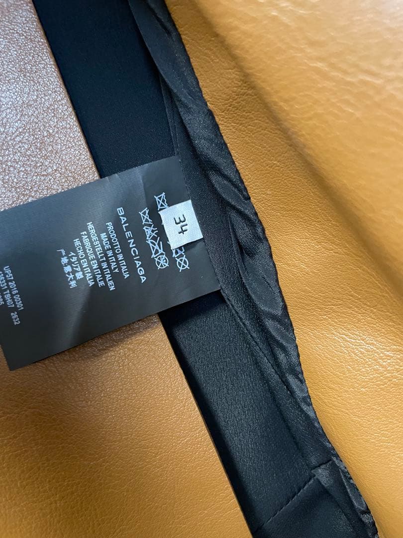 BALENCIAGA ブラウン レザー ワンピース　34