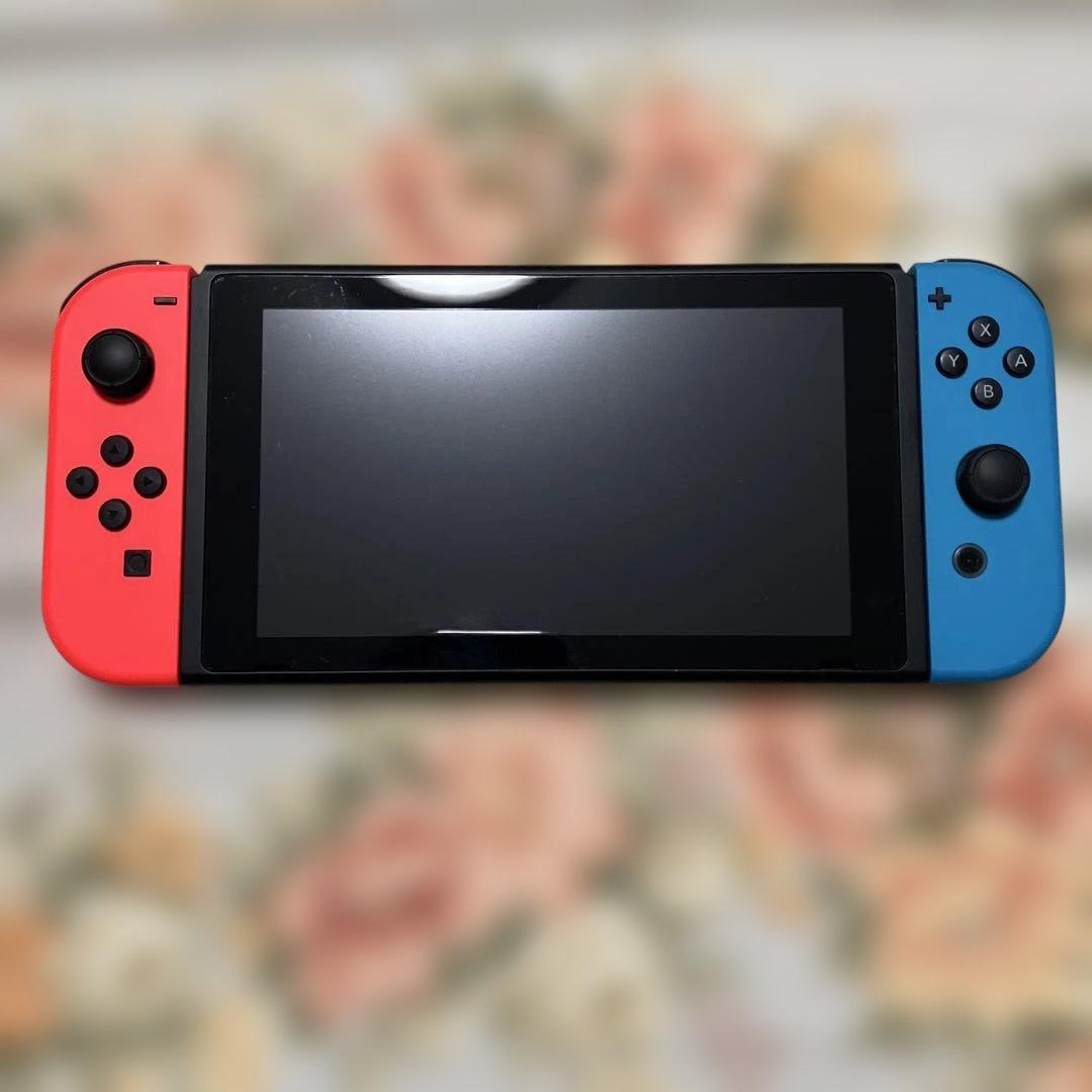 【美品】 バッテリー強化版 Switch 本体 ネオンレッド ネオンブルー