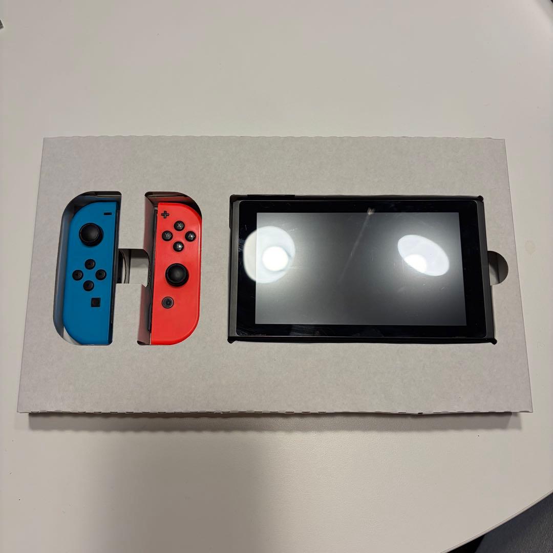 【動作確認済・初期化済】NintendoSwitch本体 箱付き コントローラー