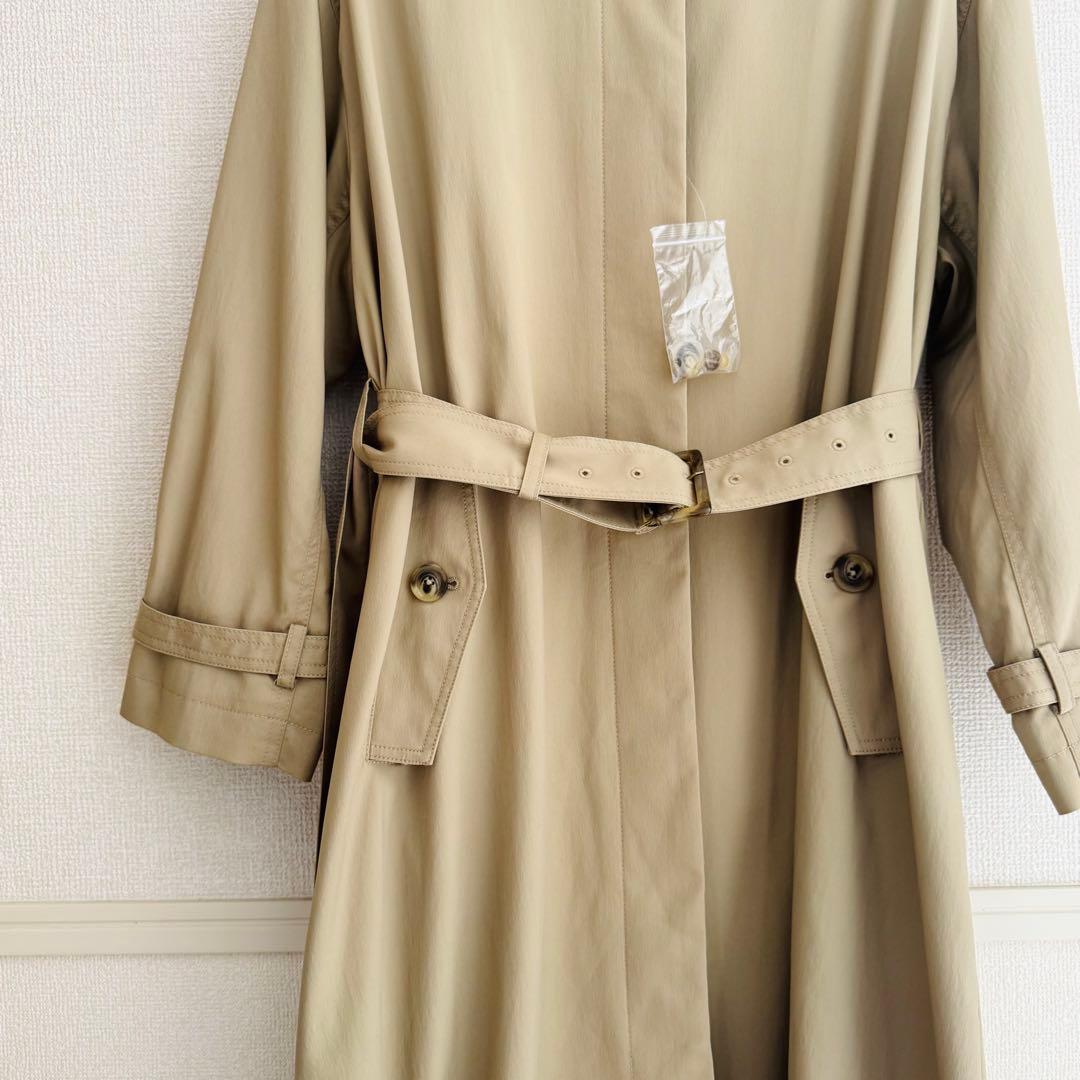 【未使用品】北欧暮らしの道具店 着こなしきまるトレンチコートベージュ Sサイズ