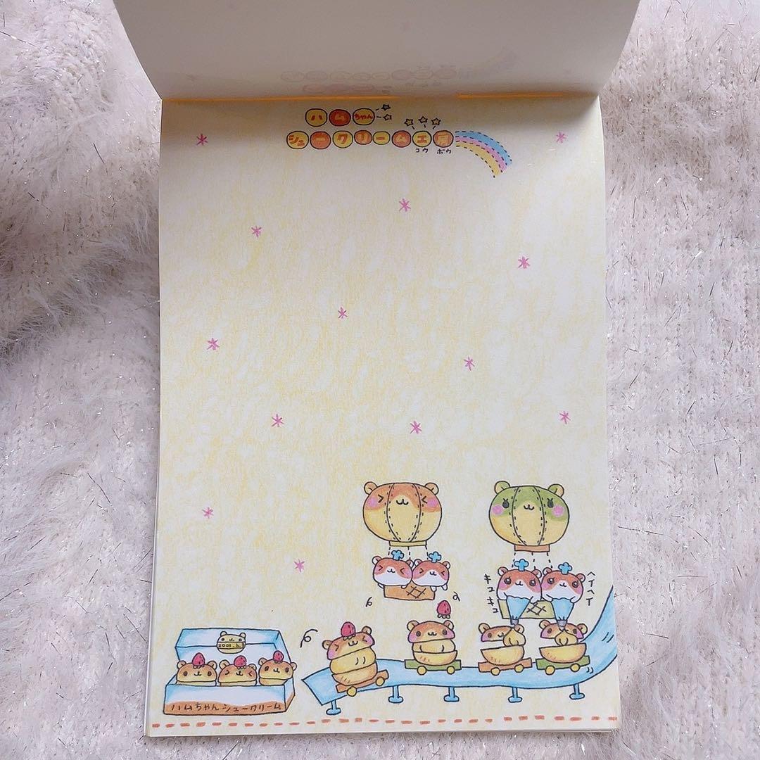 平成　レトロ　メモ帳　ハムちゃんシュークリーム工房