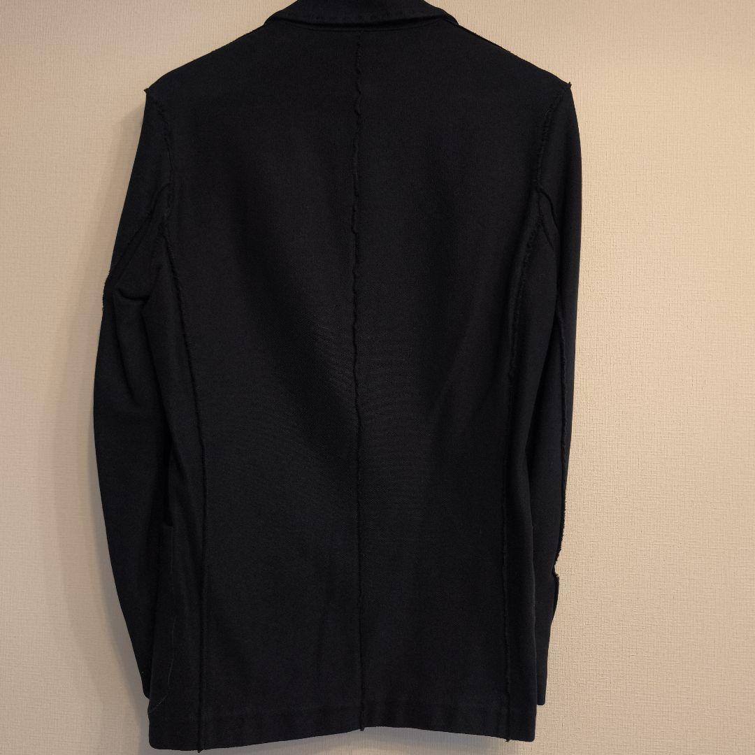 LANVIN ネイビー ジャケット 本切羽、襟ステッチ
