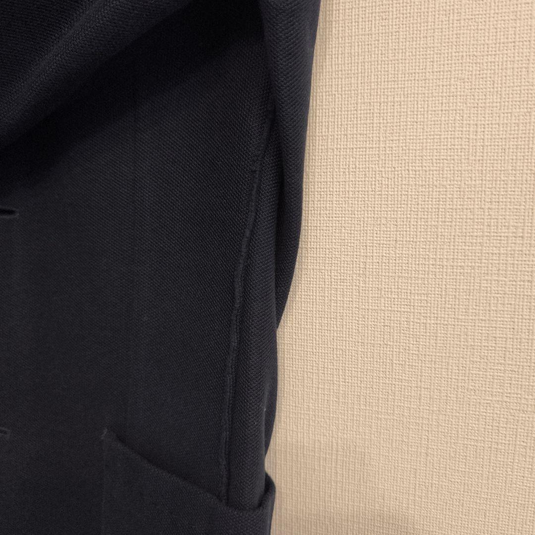 LANVIN ネイビー ジャケット 本切羽、襟ステッチ