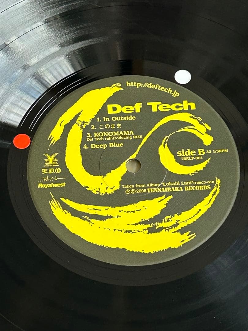 【希少アナログ盤】Def Tech 限定レコード（TBRLP-001）