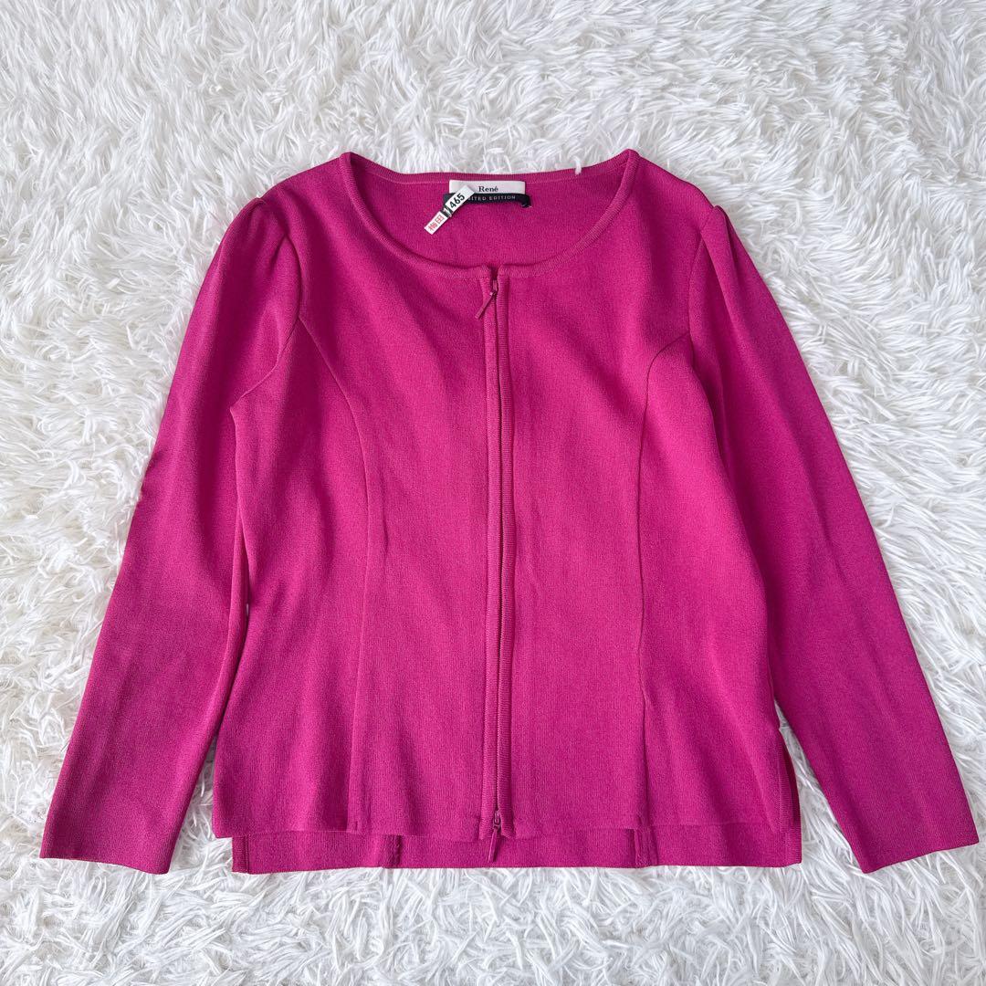 極美品♡ルネ LIMITED EDITION パフスリーブカーディガン ピンク