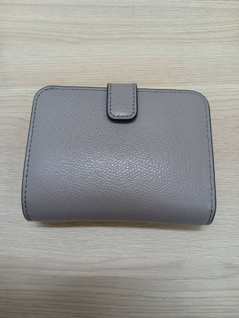 FURLA 二つ折り財布 グレー レザー　新品