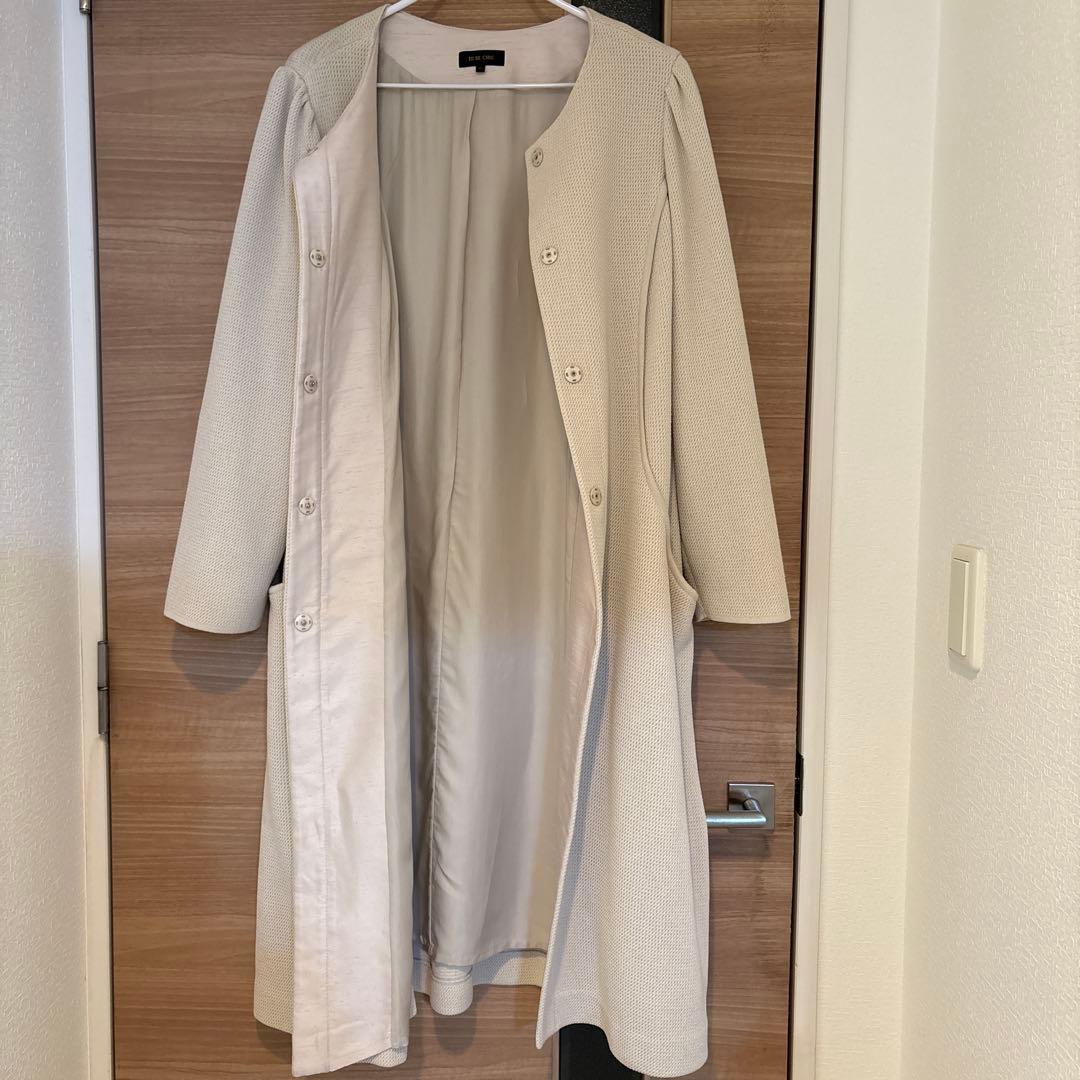 TO BE CHIC トゥービーシック 上品ロングコート ベルト付き　46