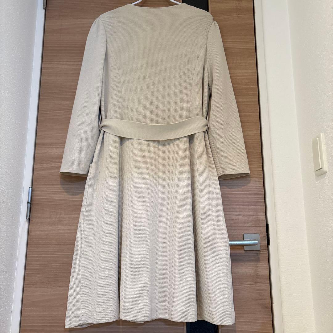 TO BE CHIC トゥービーシック 上品ロングコート ベルト付き　46