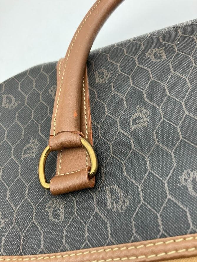 美品　Dior　ボストンバッグ　トロッター柄　PVC　大容量
