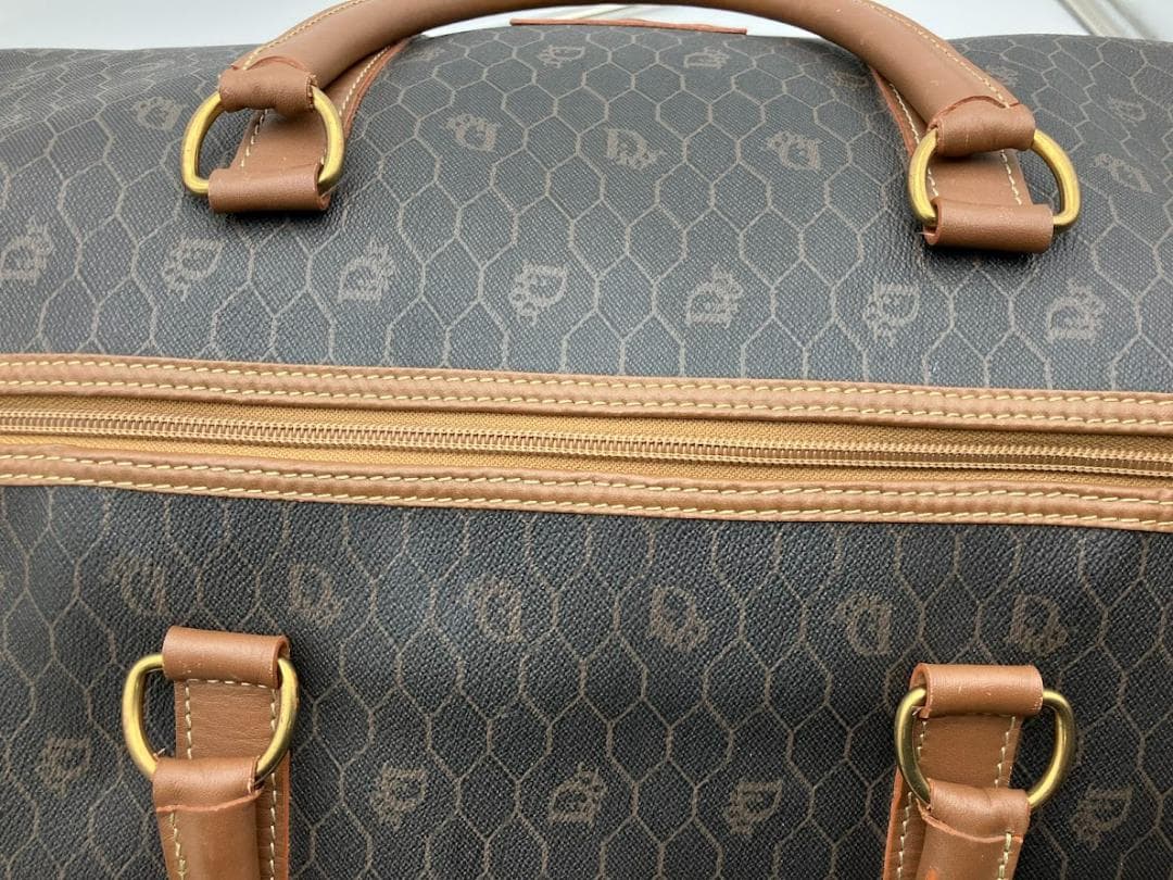 美品　Dior　ボストンバッグ　トロッター柄　PVC　大容量