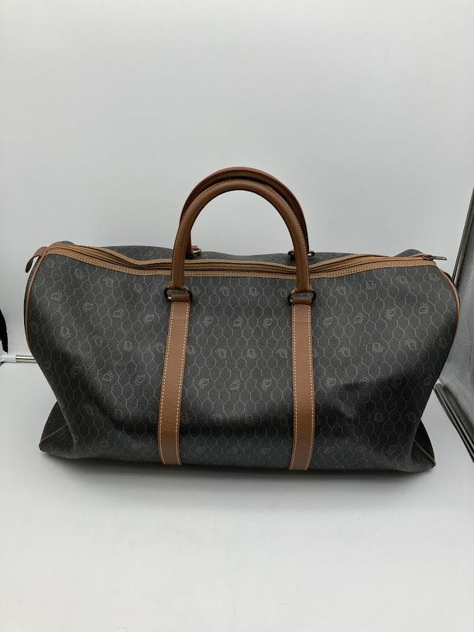 美品　Dior　ボストンバッグ　トロッター柄　PVC　大容量