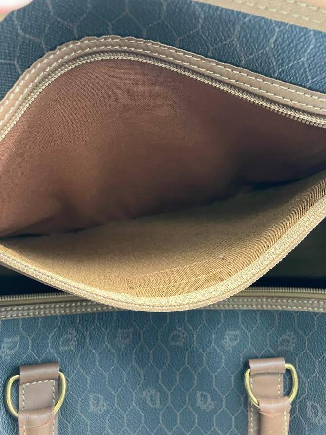 美品　Dior　ボストンバッグ　トロッター柄　PVC　大容量