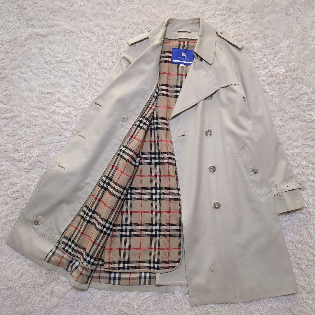 美品！バーバリーブルーレーベル　ライナー付きトレンチコート　L　メガチェック
