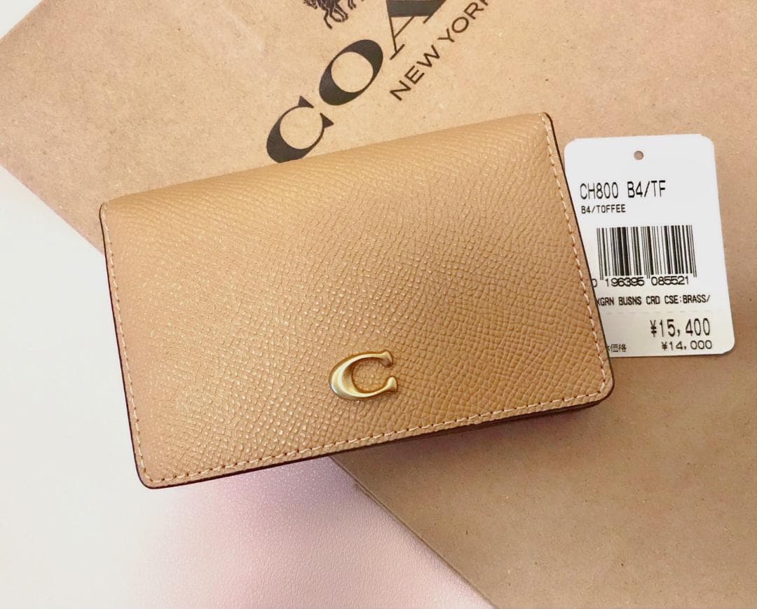 Marin 新品 coach ビジネス カード ケース トフィー