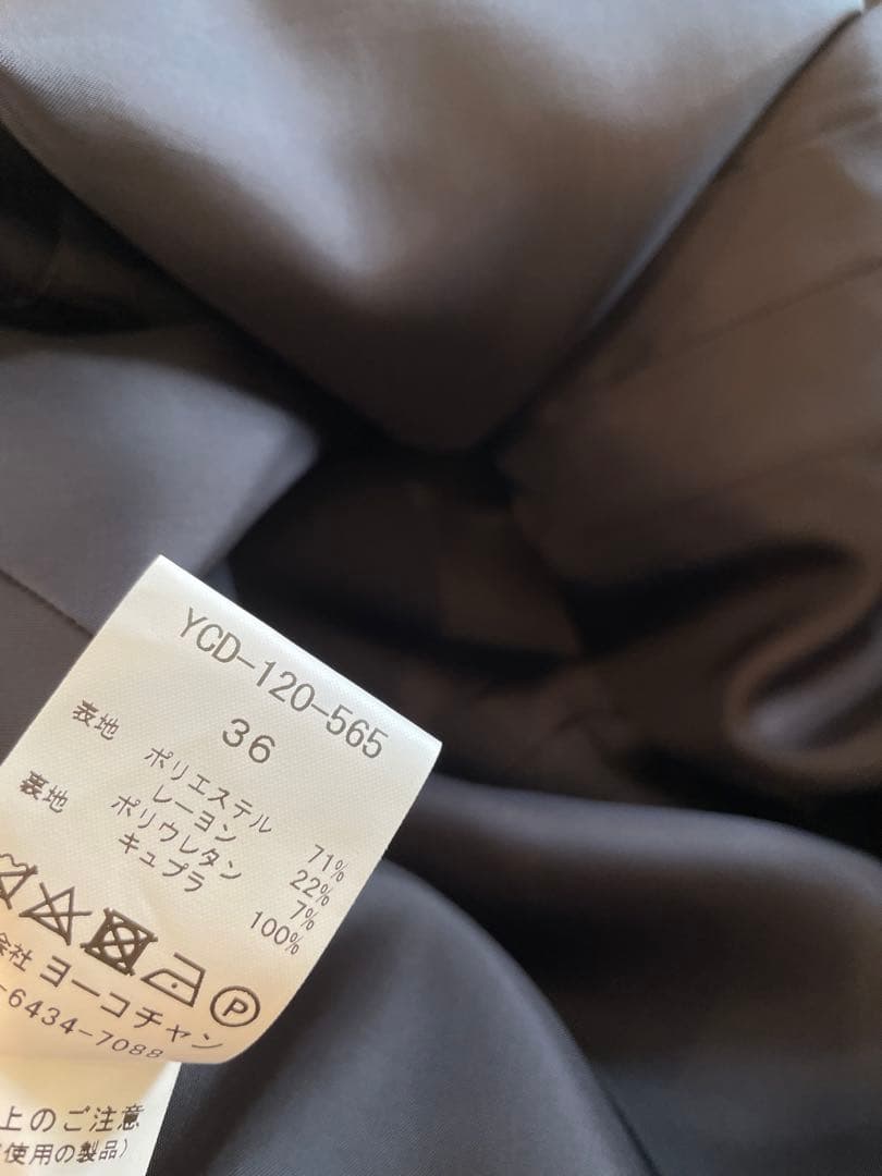 美品　YOKOCHAN パールスリットワンピース　パール倒れないタイプ　36 黒