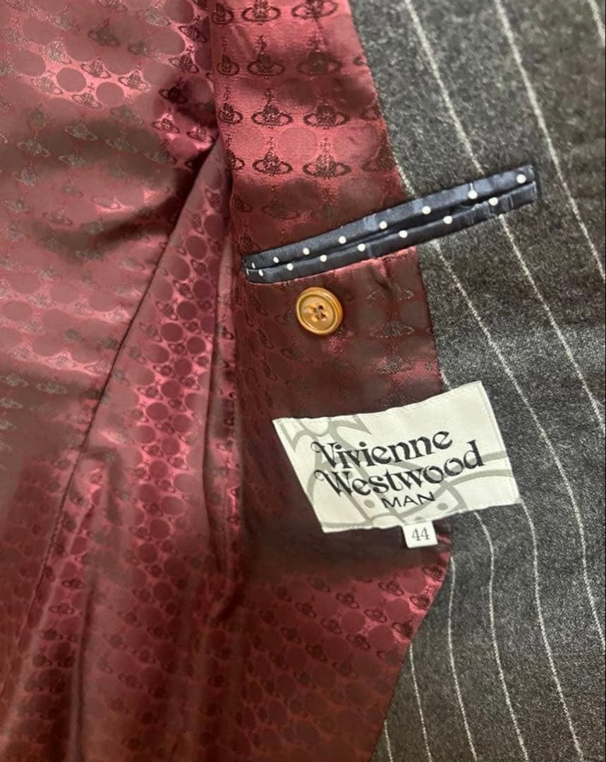 Vivienne Westwood ビジネススーツ 44サイズ グレーストライプ