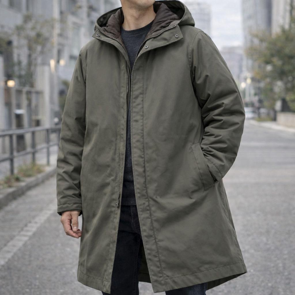 【髭ＤＡＮ】カズユキクマガイ ダウンライナー付きモッズコート フーデッド