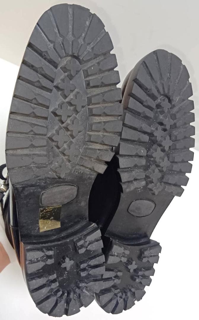 R*n様 PRADA プラダ コンバットブーツ 23cm ブラッシュドレザー×ナ