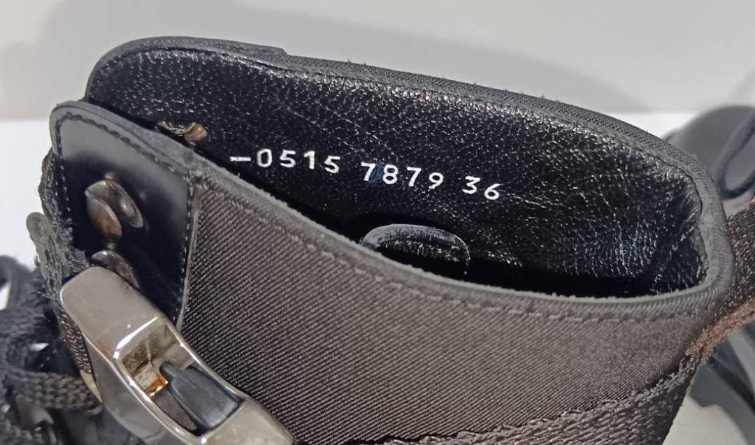 R*n様 PRADA プラダ コンバットブーツ 23cm ブラッシュドレザー×ナ