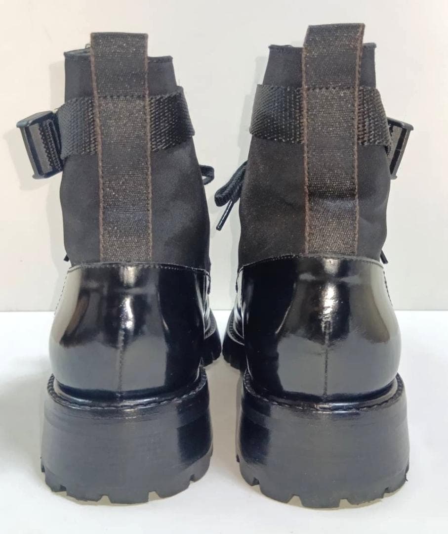 R*n様 PRADA プラダ コンバットブーツ 23cm ブラッシュドレザー×ナ