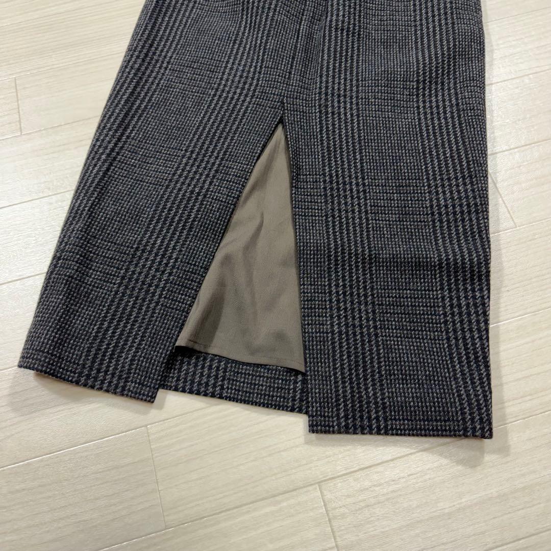極美品 ウィムガゼット グレンチェック タイトスカート S