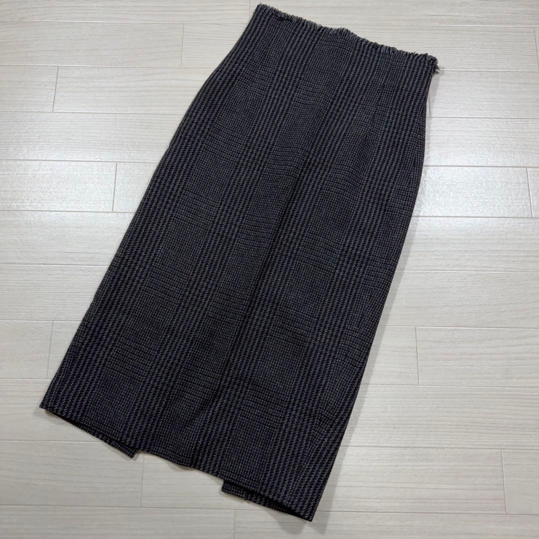 極美品 ウィムガゼット グレンチェック タイトスカート S